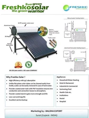 Freshko Solar Water Heat System 300 Liters