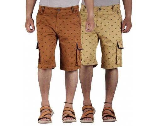 Men's Printed Cargo Capri