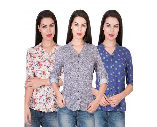 Women'S Multicolored Printed Shirts