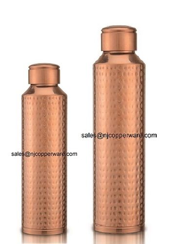 Copper Water Bottle Hammered NJO-6711HAM