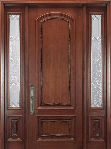 Wooden Doors - Solid Wood, Antique Finish, Natural Color | Washable, Moisture Proof, Easy to Install, Water Resistance, No Assembly Required