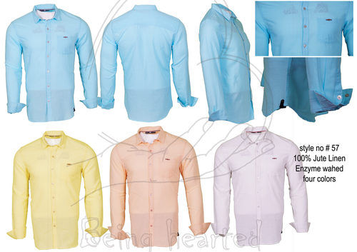 Men Designer Jute Linen Shirts