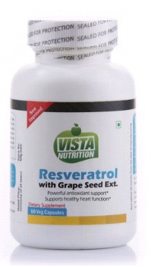 Vista Nutrition Resveratrol 100mg Grape Seed Ext 60 Capsules