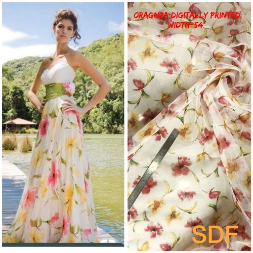 Organza Digital Printed Fabrics