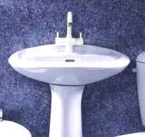 Pedestal Wash Basin - High-Quality Ceramic, 18x12 inches, Glossy White Finish | Eco-Friendly Design, Custom Specifications