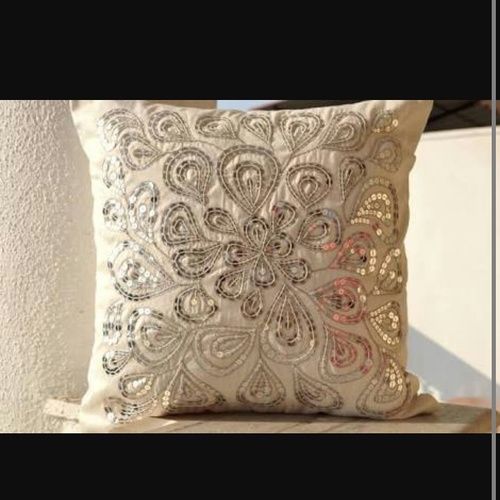 Hand Embroidered Beaded Cushion Covers