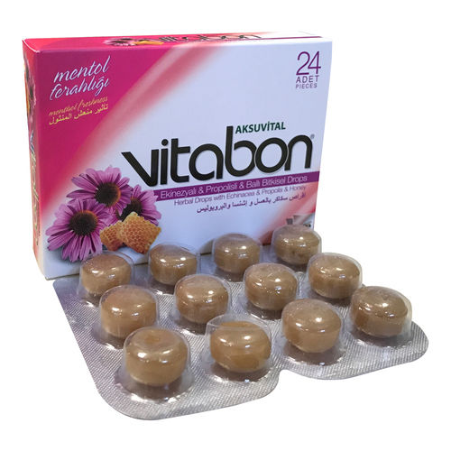 Vitabon Echinacea Propolis Herbal Cough Lozenges Sore Throat Candy 