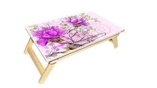 Laptop Table Acrylic Flower