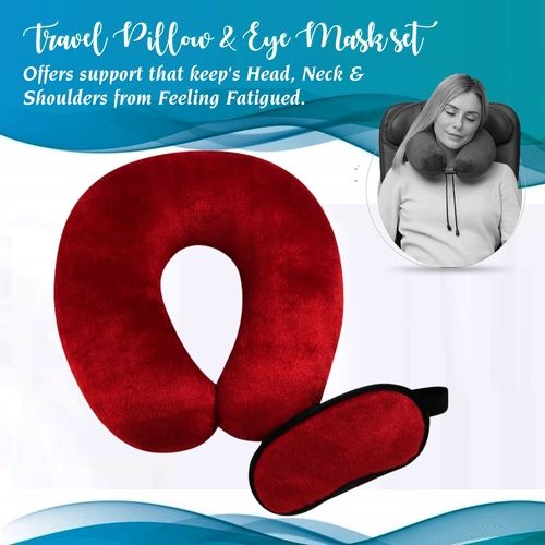 100% Cotton Fabric Travel Pillows for Head, Neck and Shoulders Support