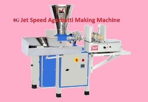 Blue Fully Automatic Agarbatti Making Machine (8G), Has 400 Stroke Per Minute Speed