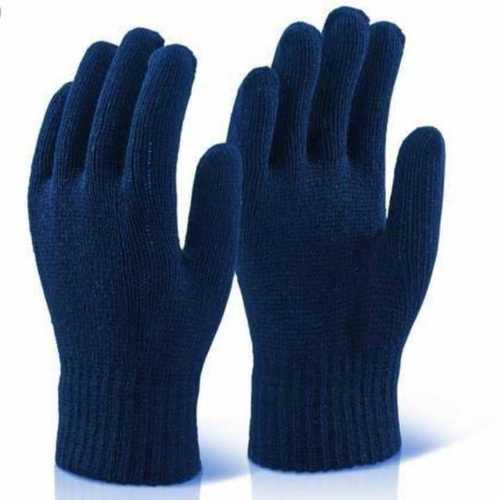 Breathable Knitted Gloves Blue Colour 