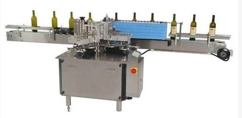 Silver Automatic Paste Labeling Machine For Cans And Jars