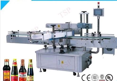 Automatic Three Sides Sauce Glass Bottle Sticker Labeling Machine