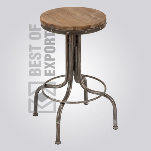 Round Bar Stool With Wooden Seat Dimension(L*W*H): 50Lx50Wx107H  Centimeter (Cm)