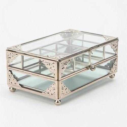 Iron Glass Jewellery Box