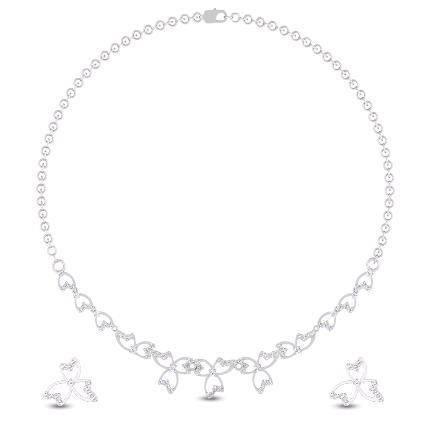 Orchid Garland Diamond Necklace Set