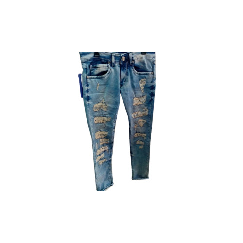 Narrow Fit Jeans - Cotton Blend Fabric , Stylishly Tailored for Comfort and Modern Look