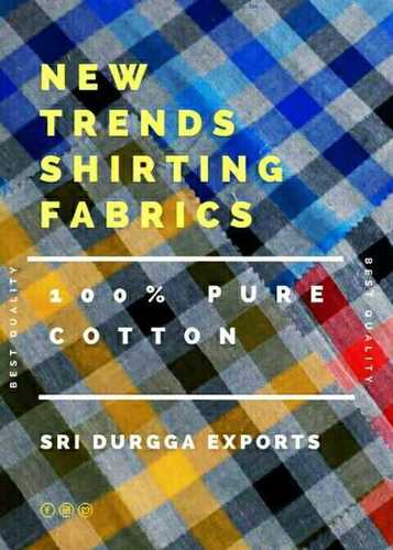 100% Pure Cotton Shirting Fabrics