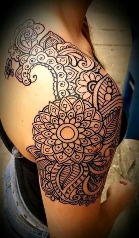 Shoulder  Arm Henna Tattoo Designs  Kelly Caroline