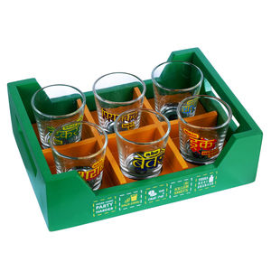 Killer Shot Glass Tray With Six Glass