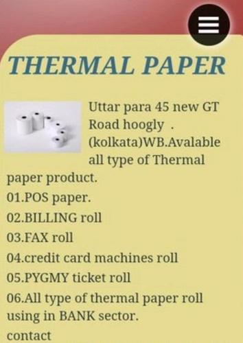 Handmade Thermal Paper Roll