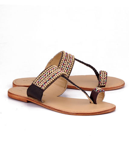 Naughty Walk 710 Multi Brown Ethnic Sandals