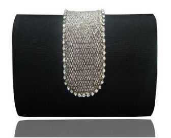 Black Crystal Clutch Bags