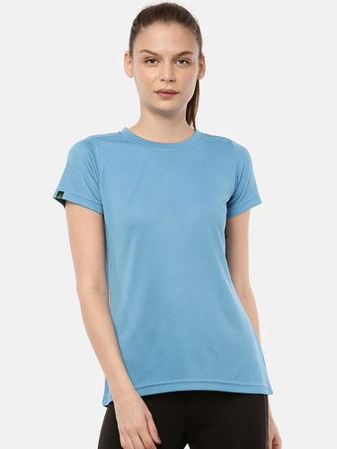 Polyester Fashionable Plain Ladies T-Shirts