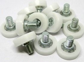 White Dr19 Dr22 Dr24 Dr26 M6X19X6Mm Sliding Plastic Drawer Roller