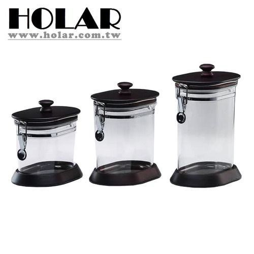 Solid Acrylic Food Candy Cookie Jar With Wood Lid