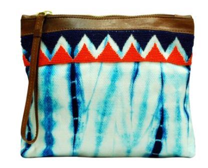 Bags Clean Planet Indiegenius Multi Color Shibori Clutch Coin Pouch