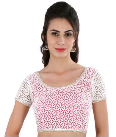 White Crochet Ladies Blouse