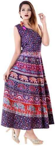 Printed Women'S Naaptol Maxi Purple Dress