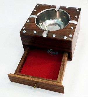 Wooden Drawer Ashtray