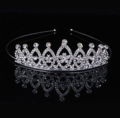 Silver Stylish Tiara Clips Headbands