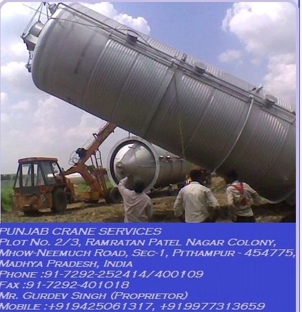 Heavy Machinery Erection Work Services Measure Pressure Of: Oil