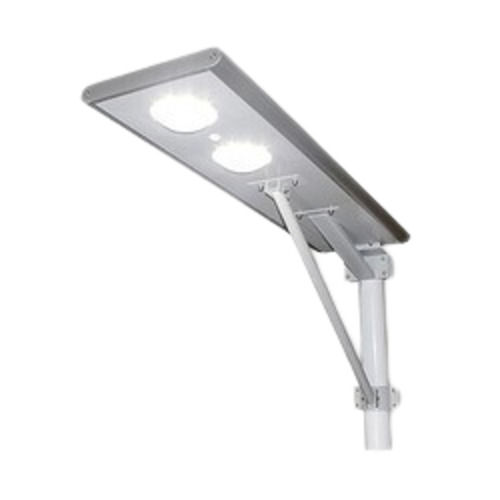 Integrated Solar Street Light - 8 To 32W | Stainless Steel, 60x18x24 cm, White & Silver, 10 Year Warranty, Manual Switch