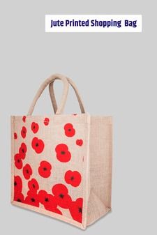 Jute Printed Shopping Bags - Premium Quality Jute, Available in Multiple Sizes - Attractive, Durable, Trendy Designs with Exotic Patterns