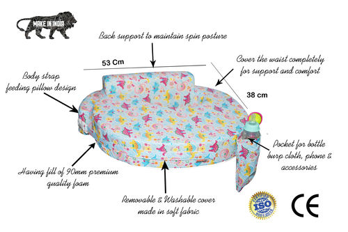 Ergonomic Design Feeding Pillow For Breastfeeding And Bottle Feeding 
