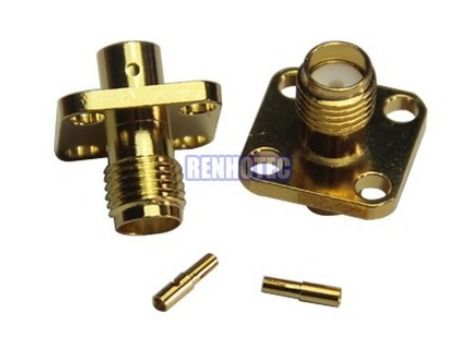 Printing Gold Frange Panel Mount SMA Connector