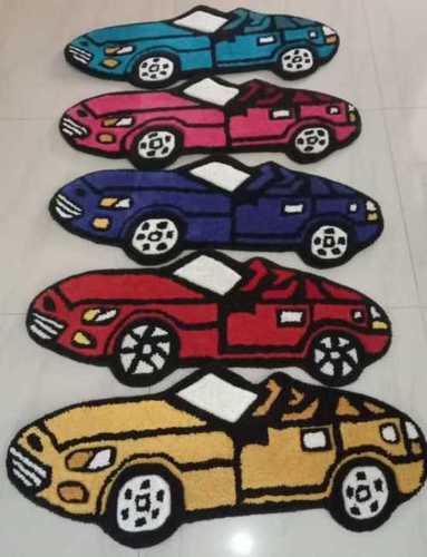 Car Design Woolen Door Mat