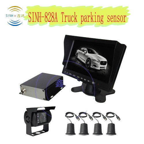 Waterproof Truck Parking Sensors with 7.0 Inch TFT Monitor and Camera