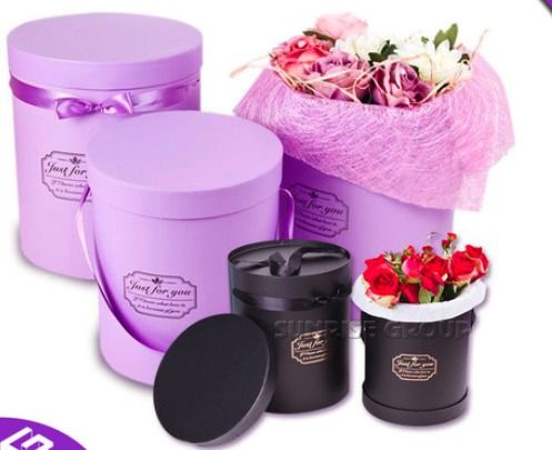 Functional Premium-Grade Round Flower Box With Lid