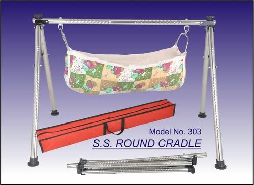 SS Round Baby Cradle