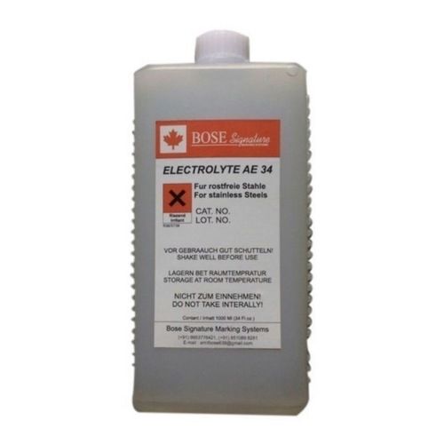 Ae34-Ss A Grade Stainless Steel Etching Electrolyte, 1L Bose Signature Application: Industrial