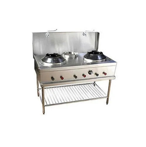 Stainless Steel Chinese Cooking Range 2+1