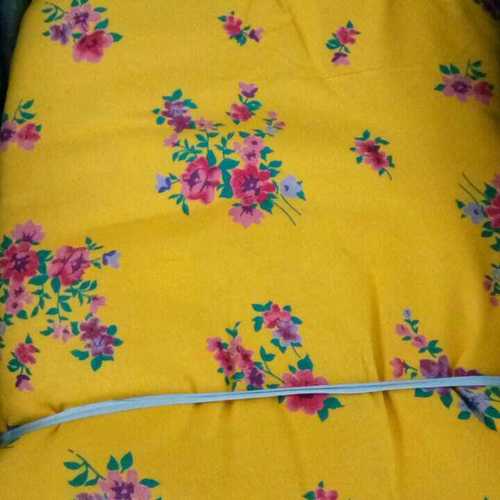 Yellow Ladies Designer Cotton Kurti Fabric