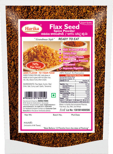 Dried Export Quality Flax Seed Spice Powder