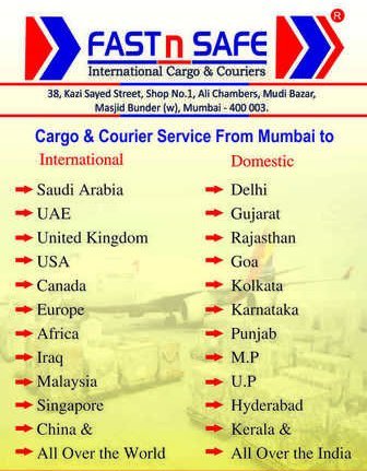 International And Domestic Courier Service By FAST n SAFE