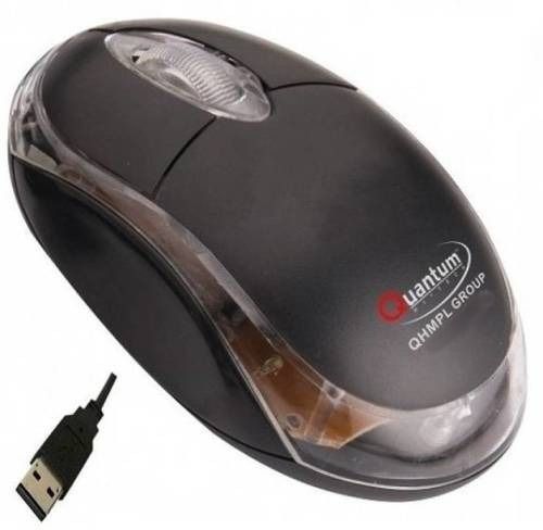 Black Quantum Qhm222 Usb Mouse